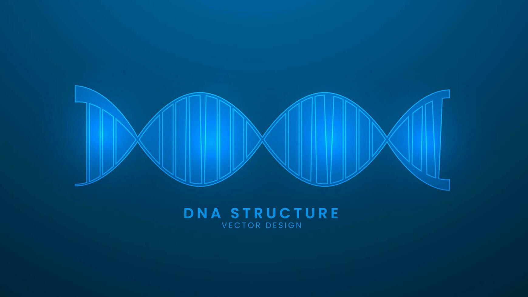 DNA Struktur Information Molekül. Gesundheitswesen und Medizin Konzept. Vektor Illustration mit Licht bewirken und Neon-