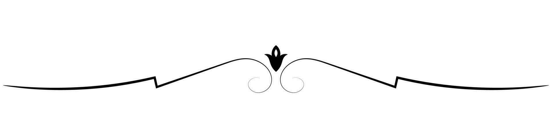 Blume Rand dekorativ Design Element Hochzeit Banner, Rahmen, Etiketten, schwarz Linien auf Weiß. vektor