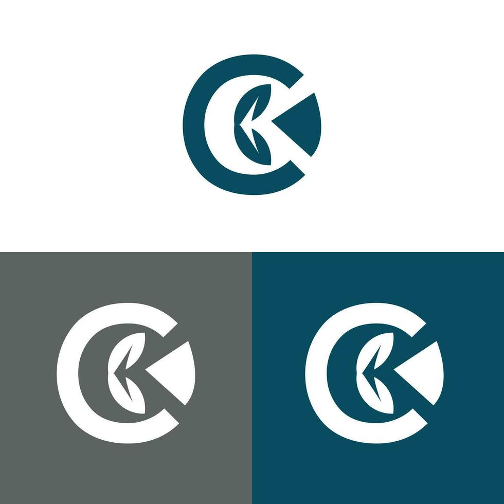 Brief c Logo Design Konzept Negativ Raum Stil. abstrakt Zeichen gebaut von prüfen markiert. Vektor Elemente Vorlage Symbol.