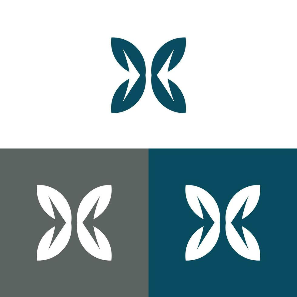 Brief x Logo Design Konzept Negativ Raum Stil. abstrakt Zeichen gebaut von prüfen markiert. Vektor Elemente Vorlage Symbol.