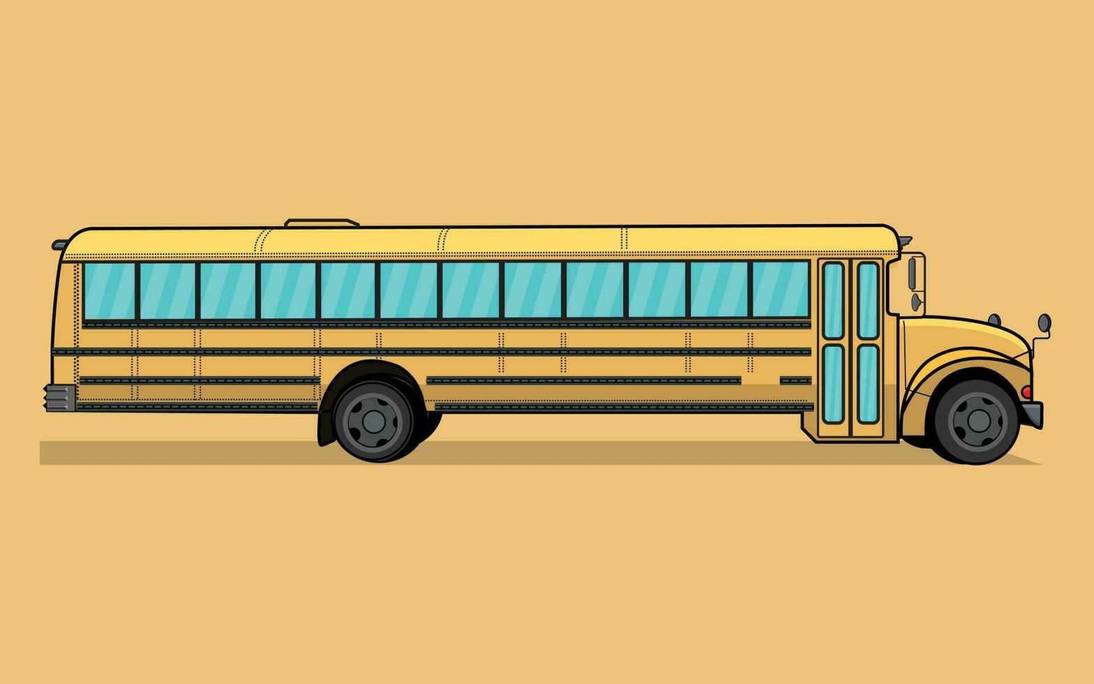 skola buss tecknad serie vektor