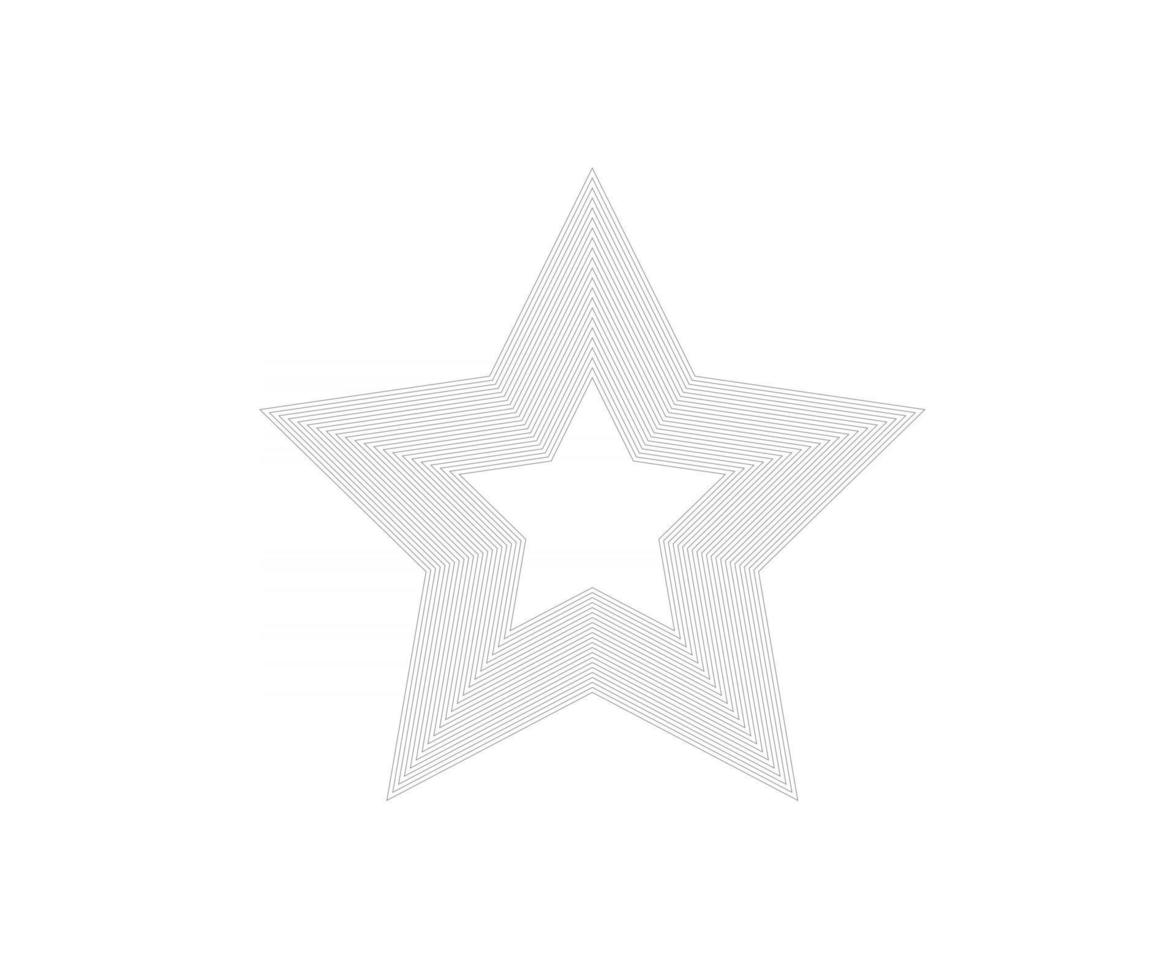 stjärnlogotyp. stjärna fodrad ikon, tecken, symbol, platt design, knapp vektor
