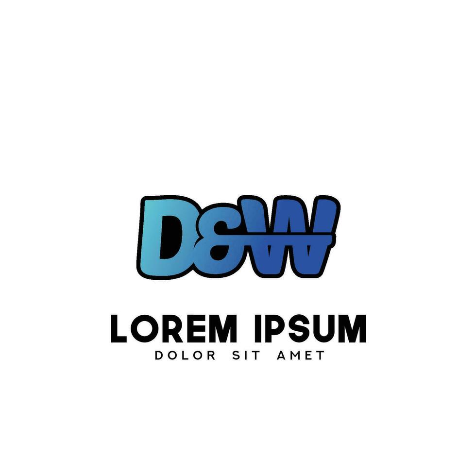 dw Initiale Logo Design Vektor