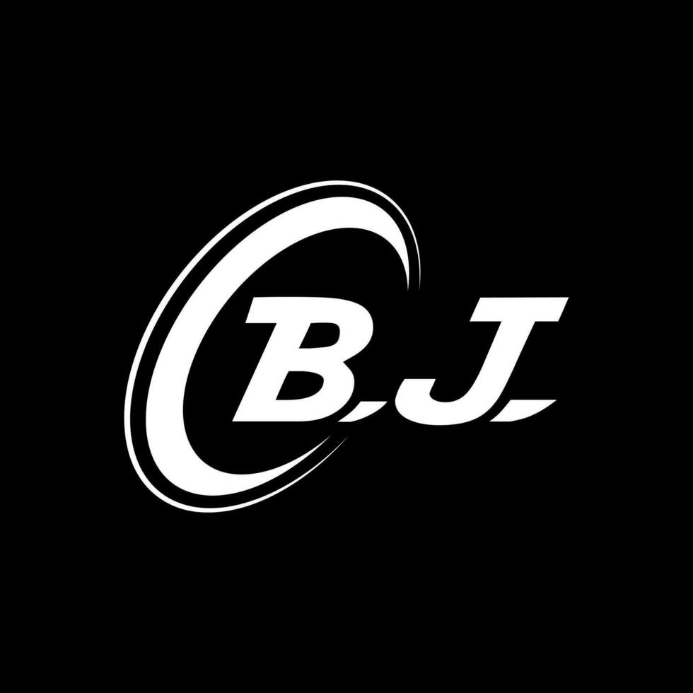 b j brev logotyp design. alfabet brev initialer monogram logotyp b j. b j logotyp. b j design. kreativ ikon logotyp design för din företag vektor