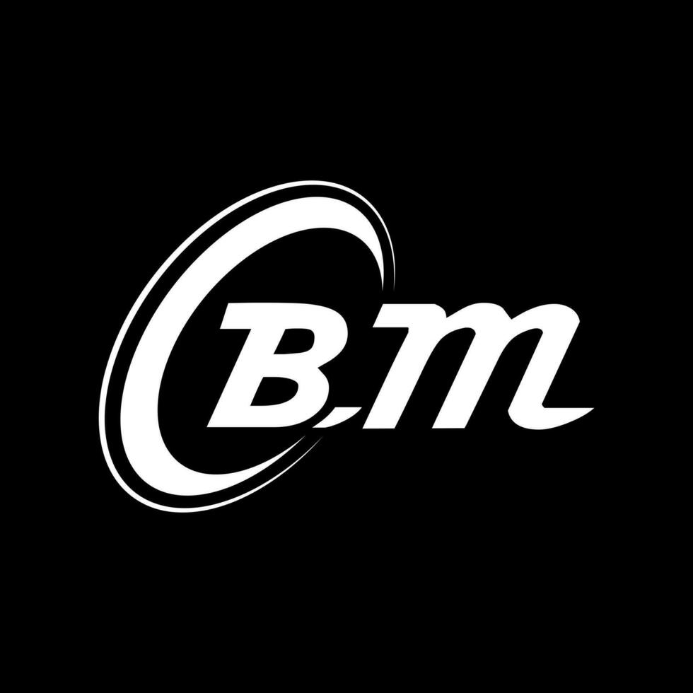 b m brev logotyp design. alfabet brev initialer monogram logotyp b m. b m logotyp. b m design. kreativ ikon logotyp design för din företag vektor