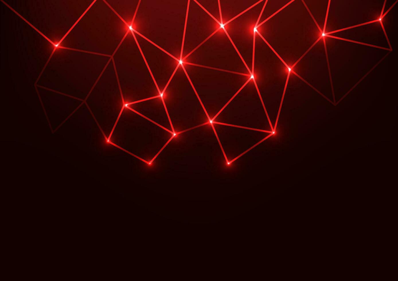 geometrisk röd neon ljus linje elektrisk presentation mörk bakgrund vektor