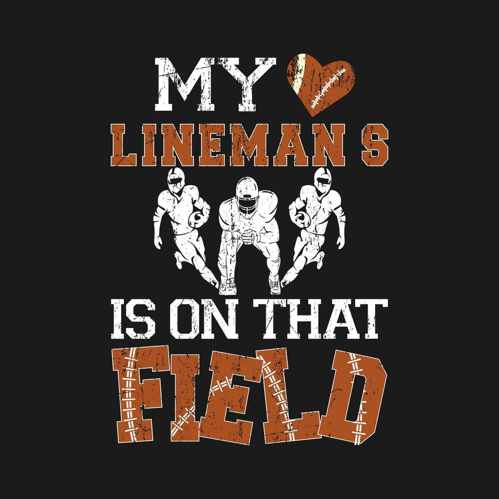 komisch Jahrgang auf Das Feld Fußball Lineman Mama von ein Fußball Lineman T-Shirt Design vektor