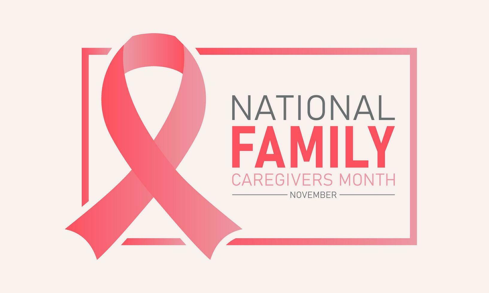 nationell familj vårdgivare månad är observerats varje år i november. november är nationell familj vårdgivare månad. vektor mall för baner, hälsning kort, affisch med bakgrund.