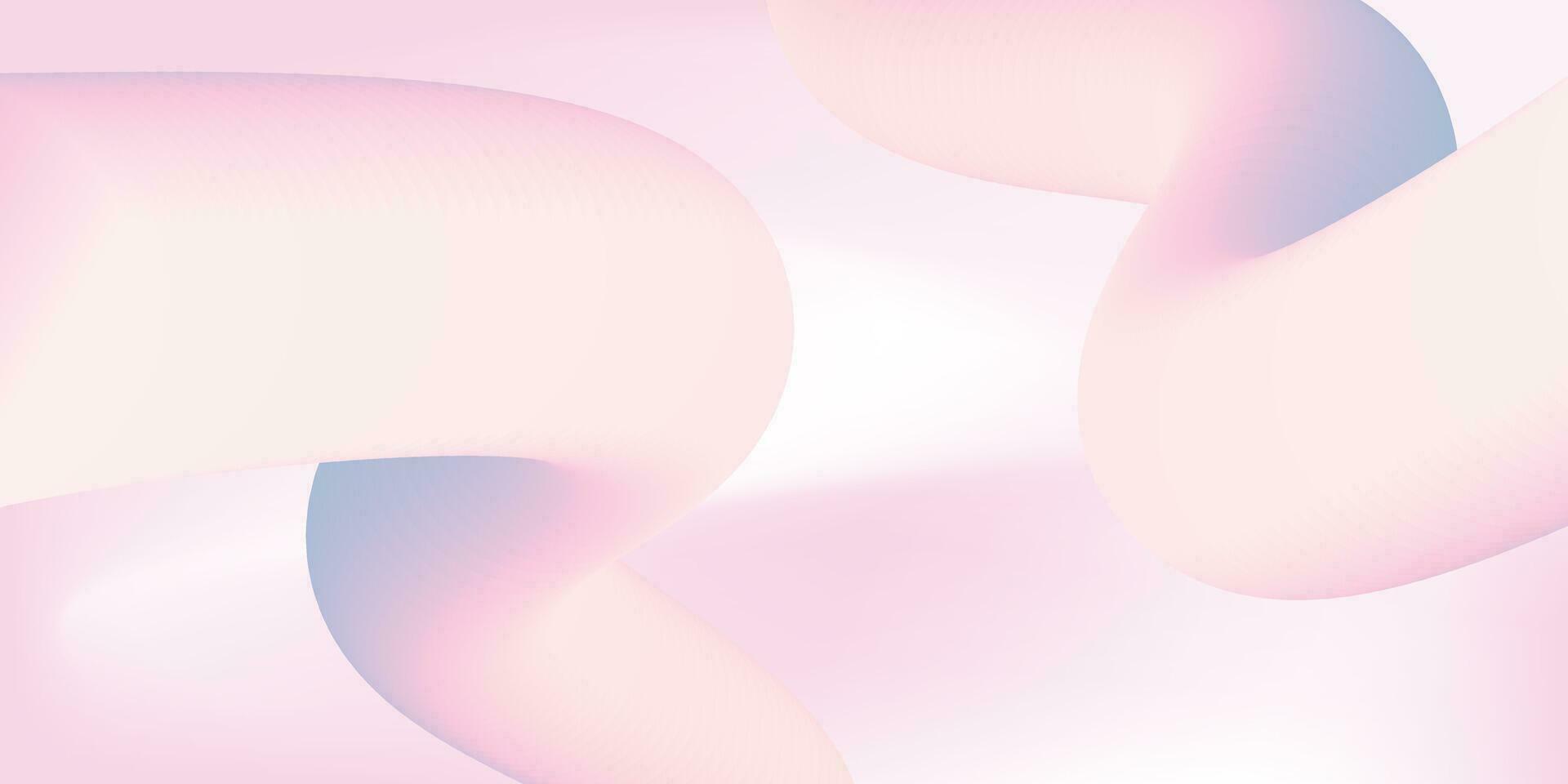 abstrakt bakgrund med vätska 3d former, glansig pastell färger, mjuk rader formning sammansättning vektor