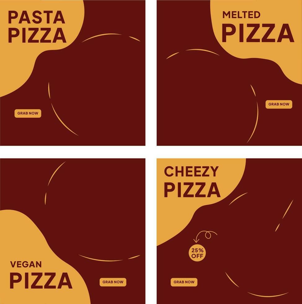 pizza tid för pizza älskare, dela med sig din pizza på social media med detta mall vektor