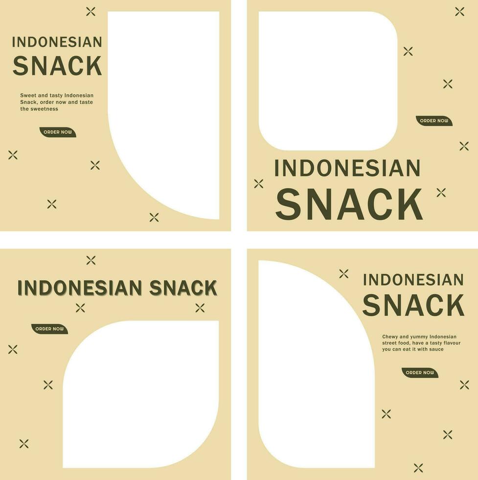 dela med sig din indonesiska mellanmål på sosial media med detta mall vektor