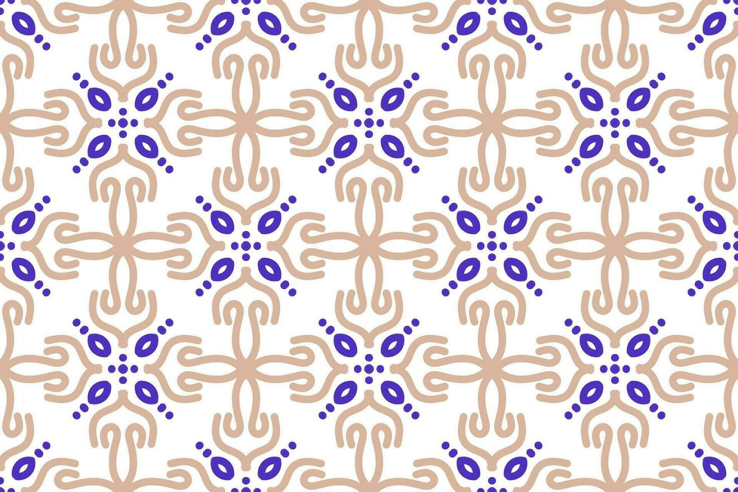 orientalisk mönster. orange och blå bakgrund med arabicum ornament. mönster, bakgrund och tapet för din design. textil- prydnad. vektor illustration.