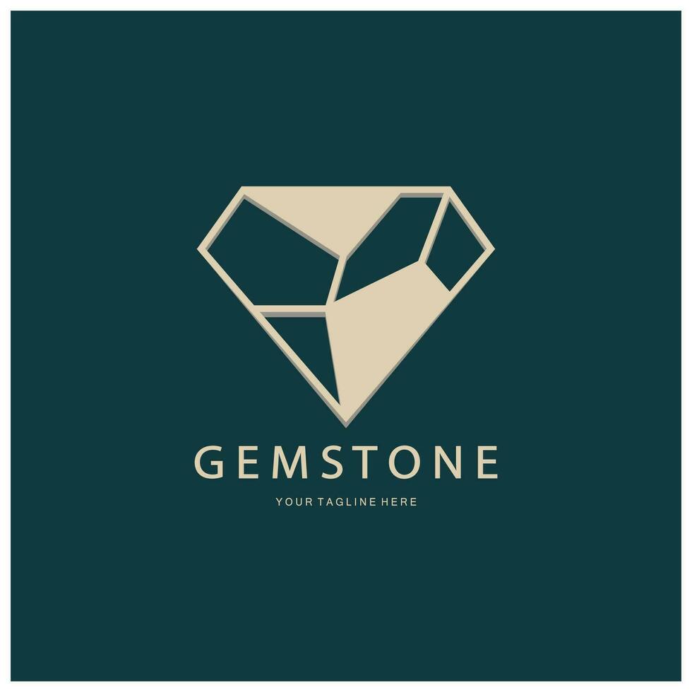 lyx polygon diamant kristall linje konst, pärla, ädelsten smaragd, jade, diamant, guld, och dyrbar Smycken logotyp design vektor