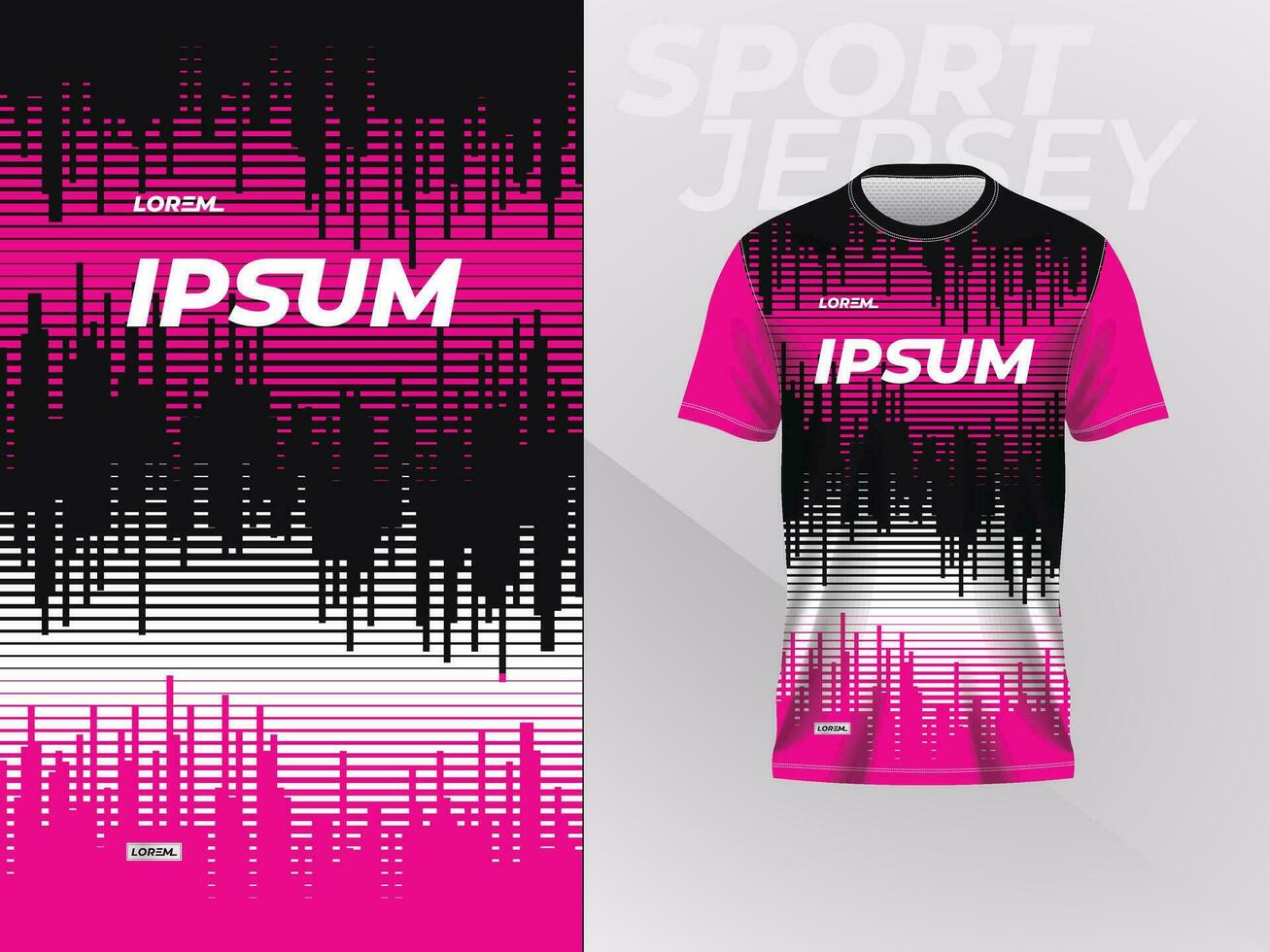 schwarz Rosa Hemd Sport Jersey Attrappe, Lehrmodell, Simulation Vorlage Design zum Fußball, Fußball, Rennen, Spiele, Moto-Cross, Radfahren, und Laufen vektor