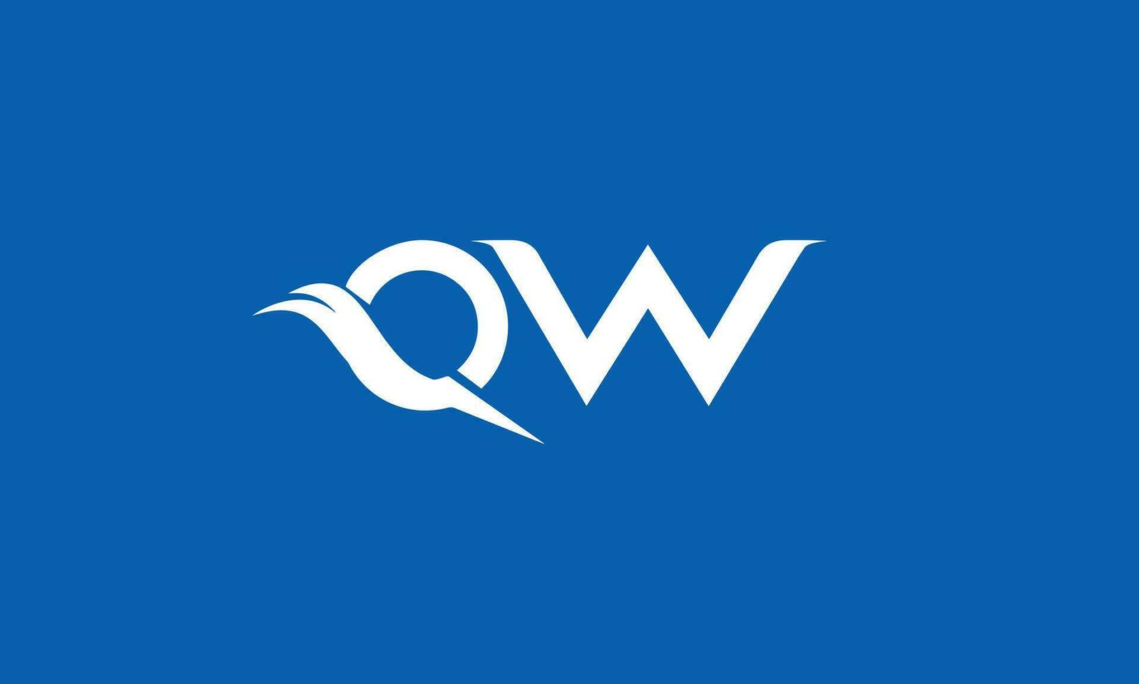 wq qw logotyp design vektor mall