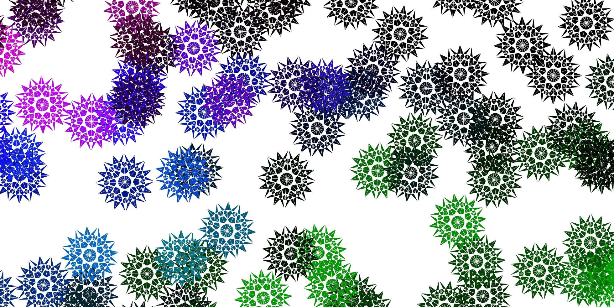ljus flerfärgad vektor doodle mall med blommor.