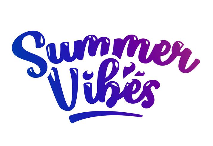 Summer Vibes Vector Beschriftung