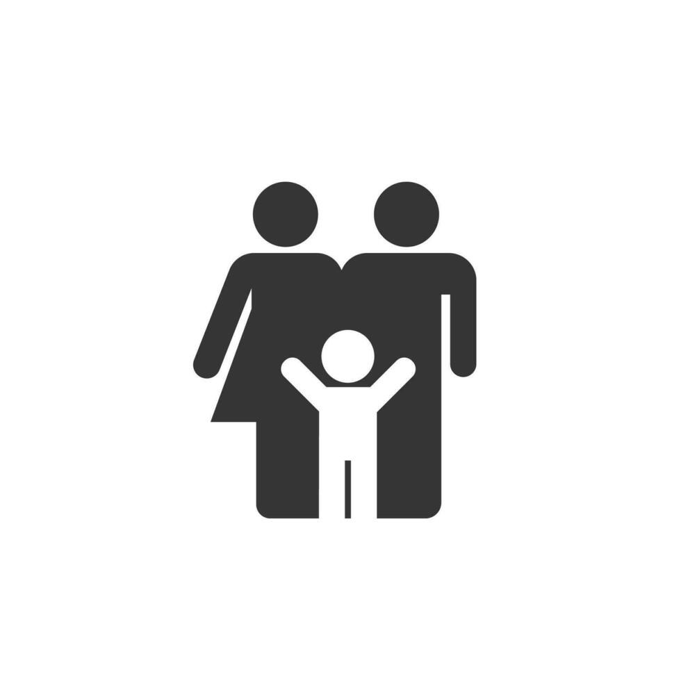 Familie Symbol, Eltern und Kind Silhouette zum Familie Symbol vektor