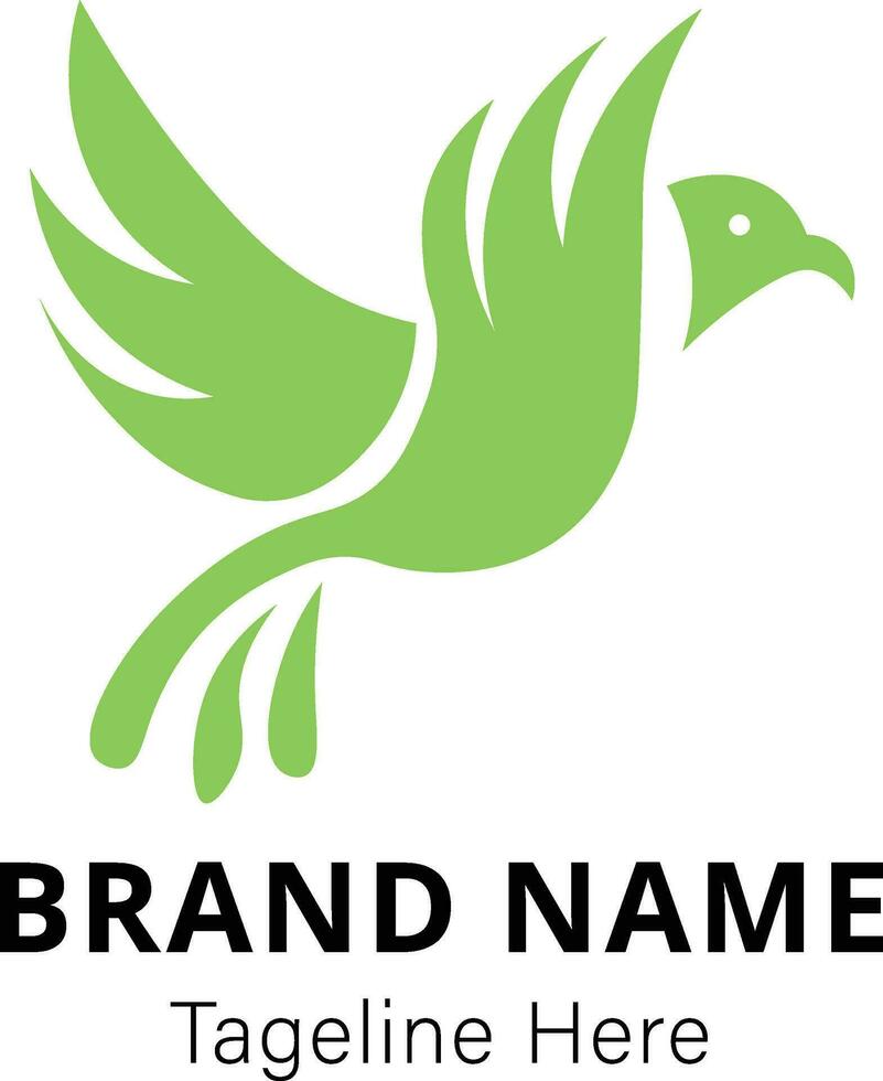 avhudning fågel logotyp abstrakt, design mall, vektor illustration