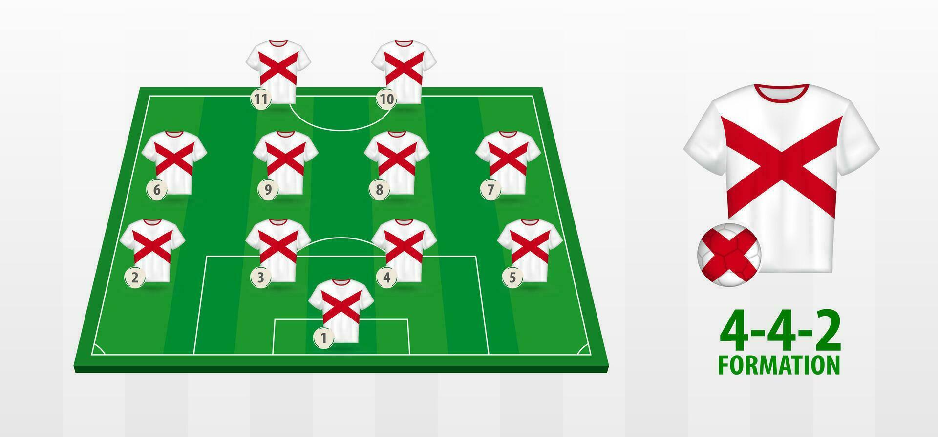 alabama nationell fotboll team bildning på fotboll fält. vektor
