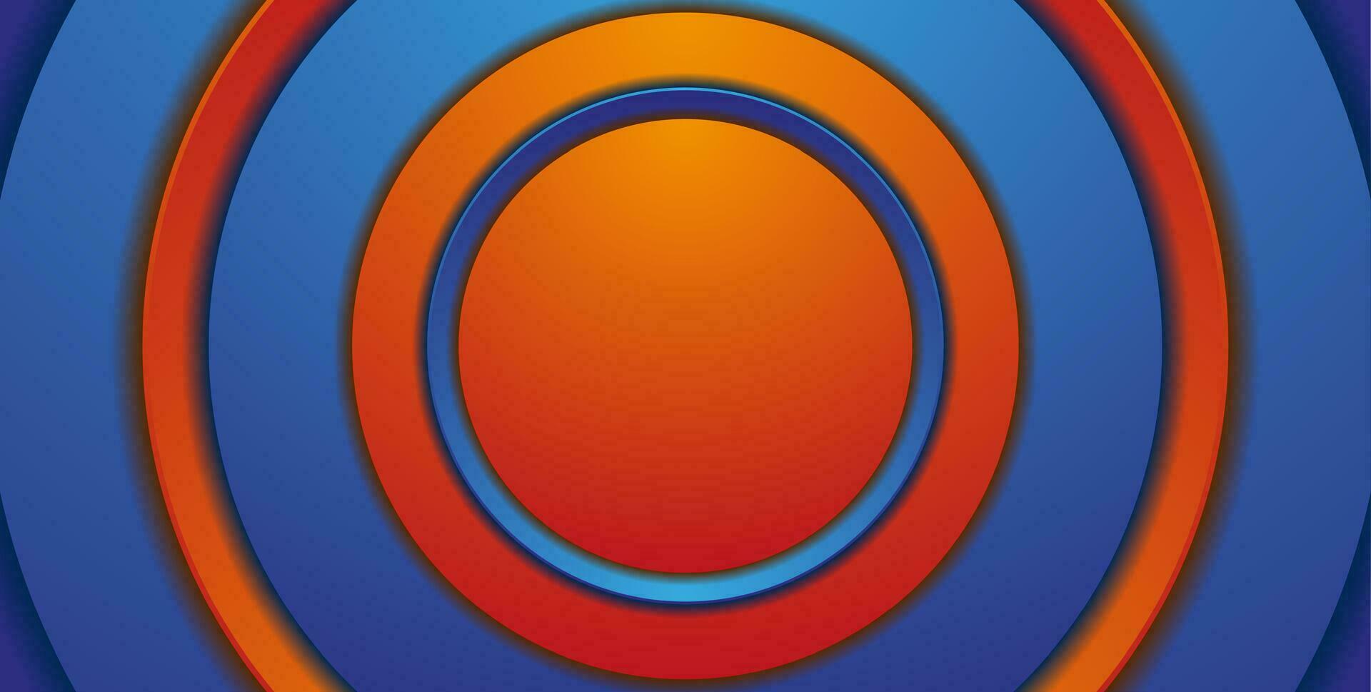 abstrakt Blau Orange geometrisch Kreise Hi-Tech Hintergrund vektor