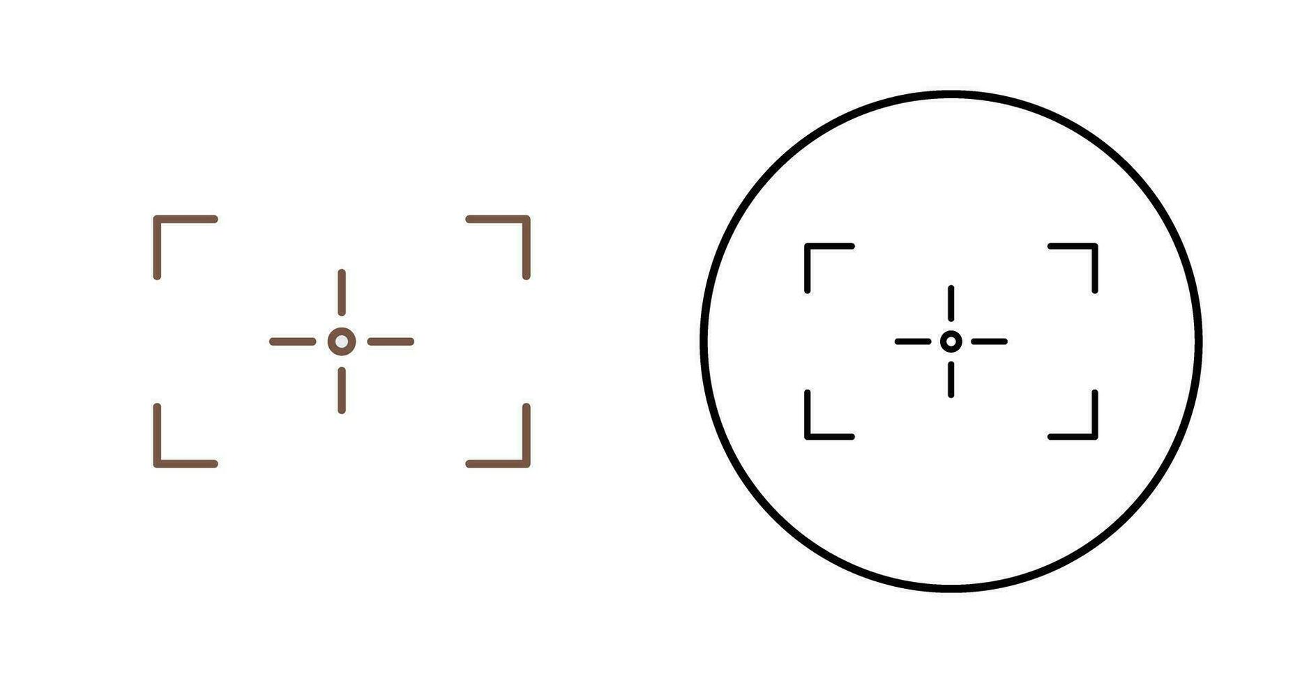 einzigartiges Fokusvektorsymbol vektor