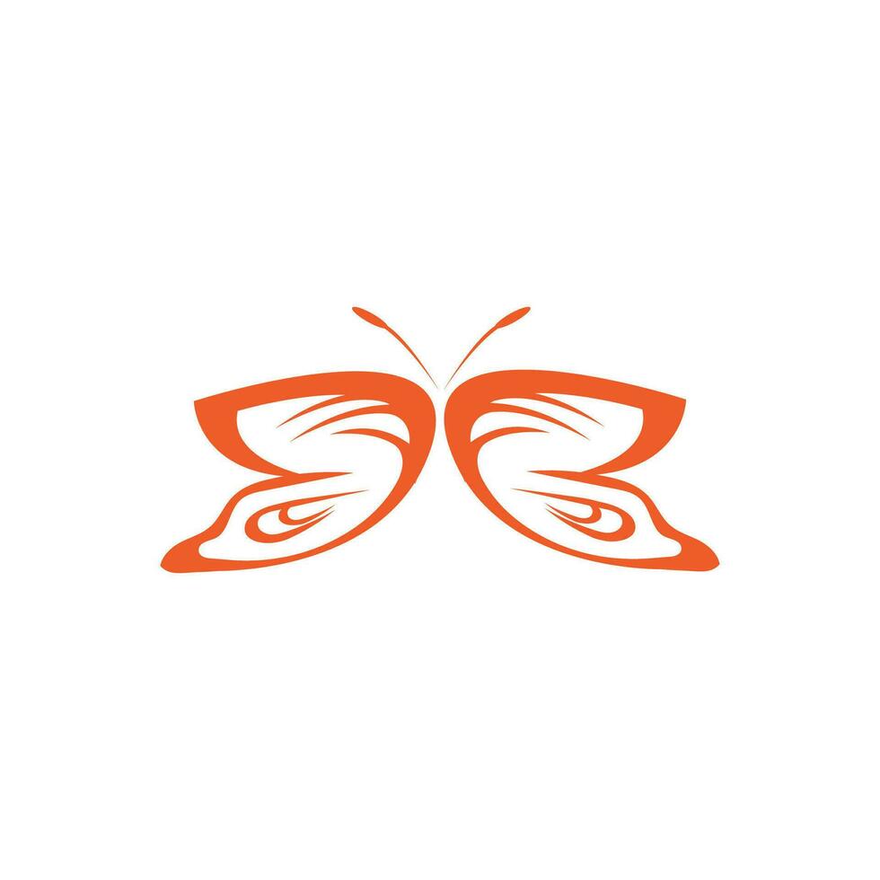 fjäril logotyp mall vektor ikon illustration