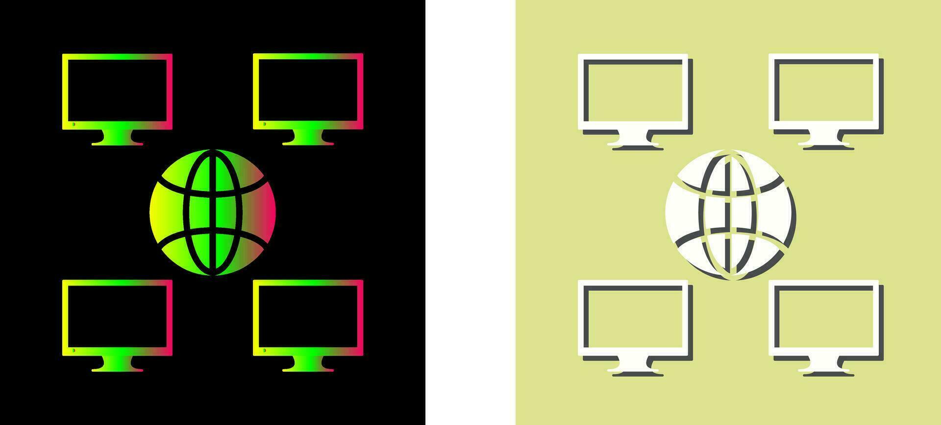 einzigartiges Vektorsymbol für das Unternehmensnetzwerk vektor