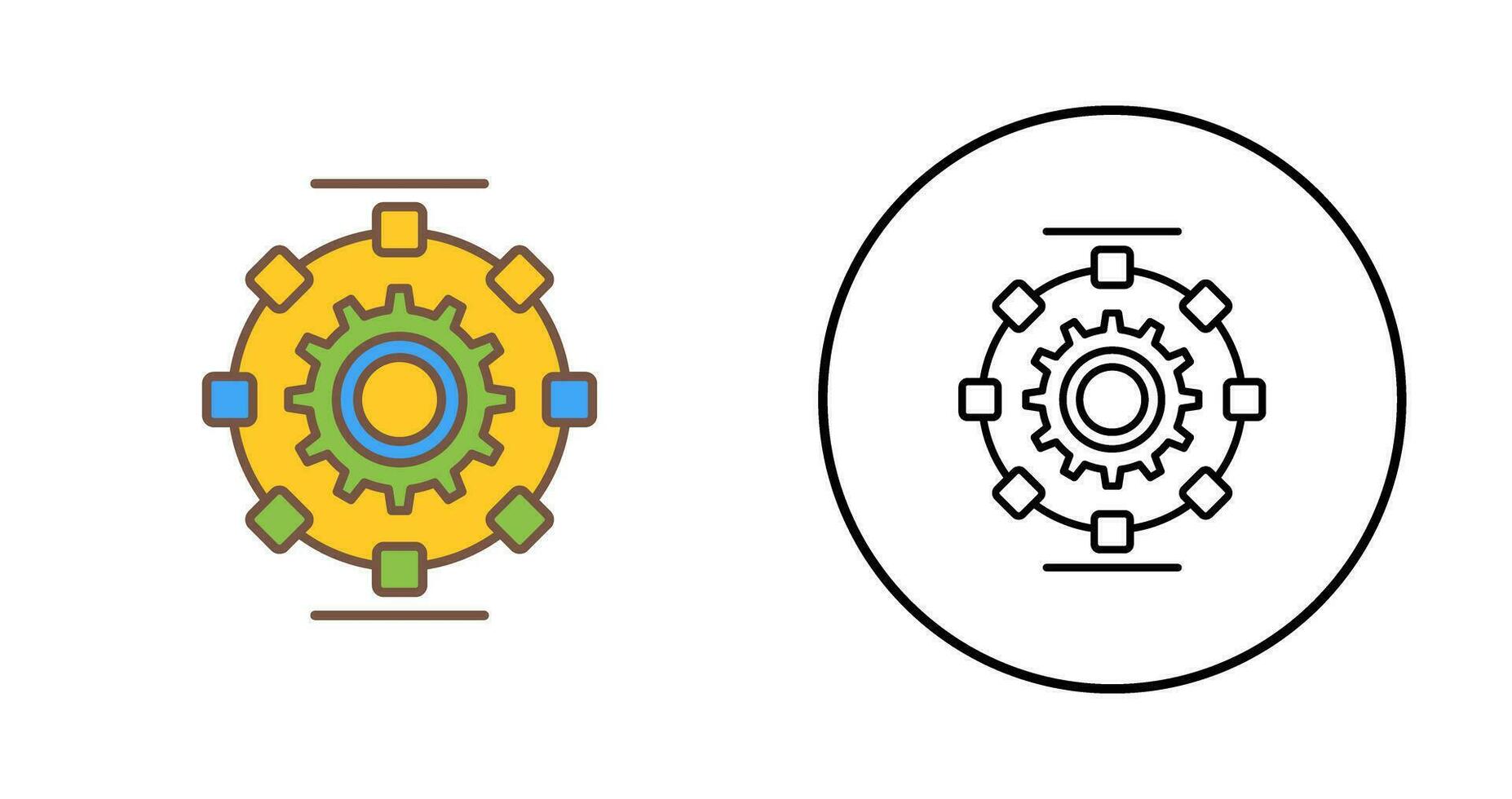 Vektorsymbol für automatisierte Prozesse vektor