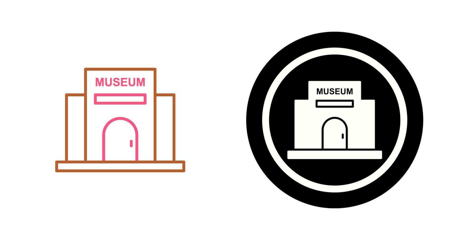 museum byggnad vektor ikon
