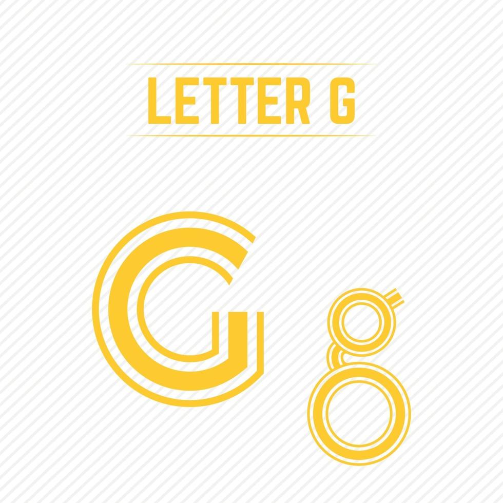 abstrakter Buchstabe g mit kreativem Design vektor