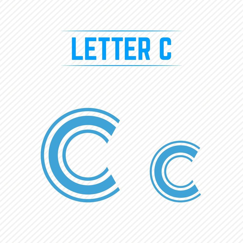 abstrakt bokstav c med kreativ design vektor