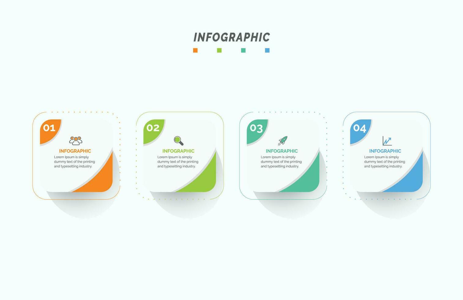 visualisering av affärsdata. processdiagram. abstrakta element av graf, diagram med 4 steg, alternativ, delar eller processer. vektor affärsmall infographic, design, vektor, 2,3,4,5,6,