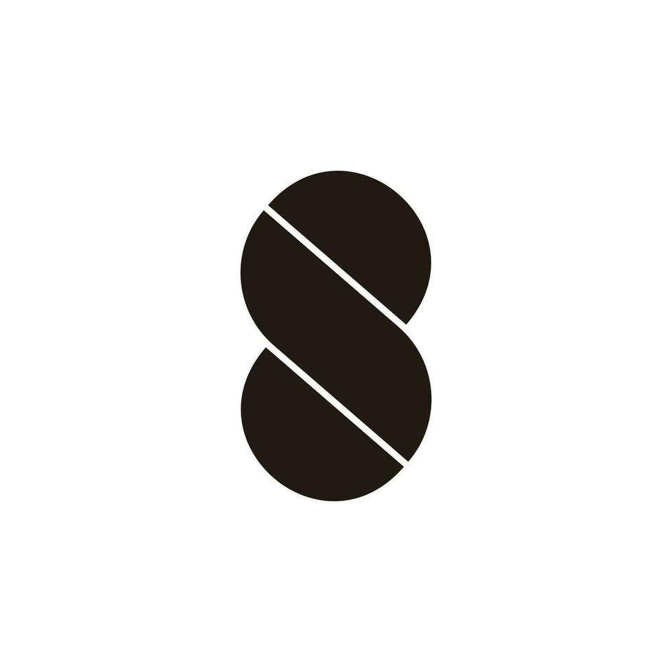 Brief s Kreis geometrisch Streifen Logo Vektor