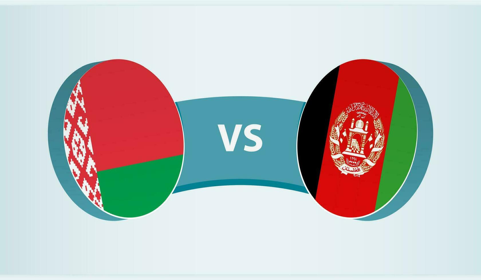 Vitryssland mot Afghanistan, team sporter konkurrens begrepp. vektor