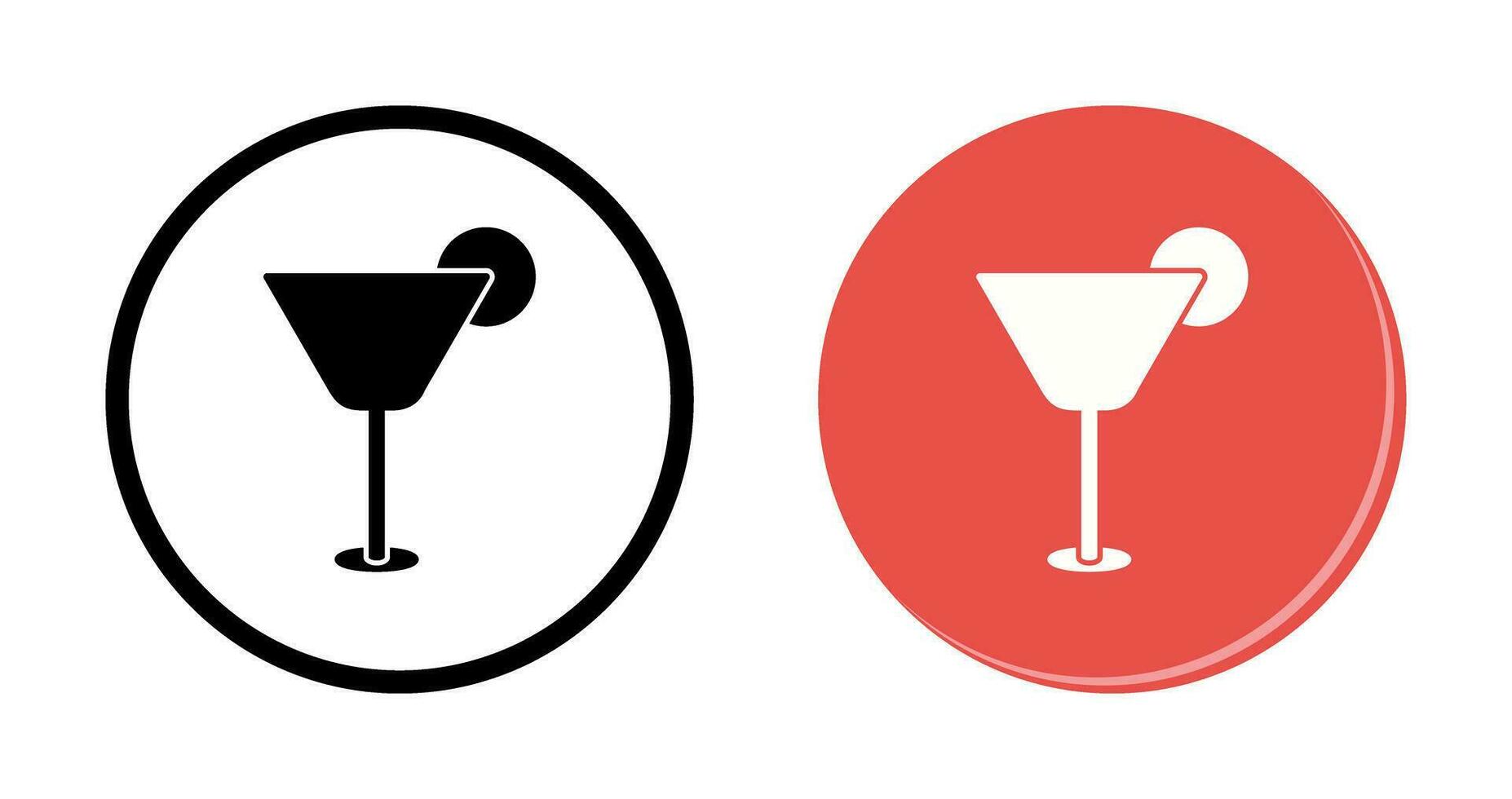 Vektorsymbol für Cocktailgetränke vektor