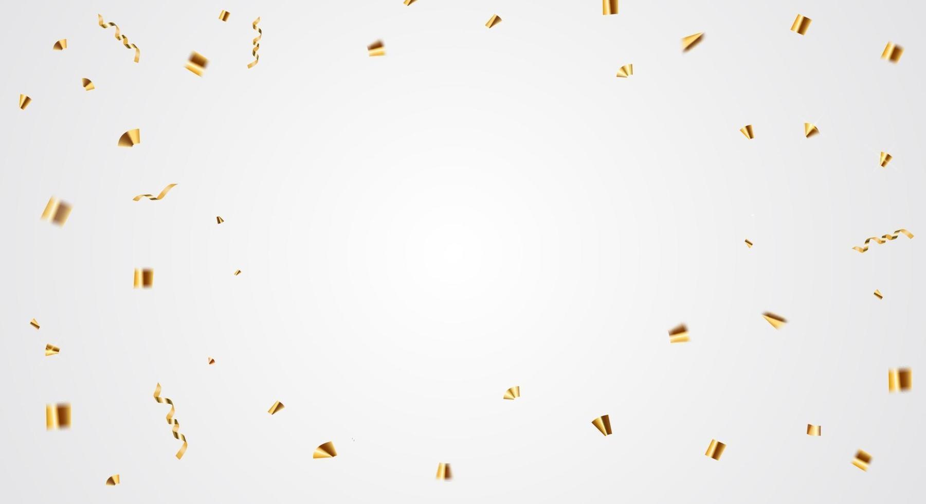 Partyurlaubshintergrund mit goldenem Konfetti. Vektor-Illustration vektor