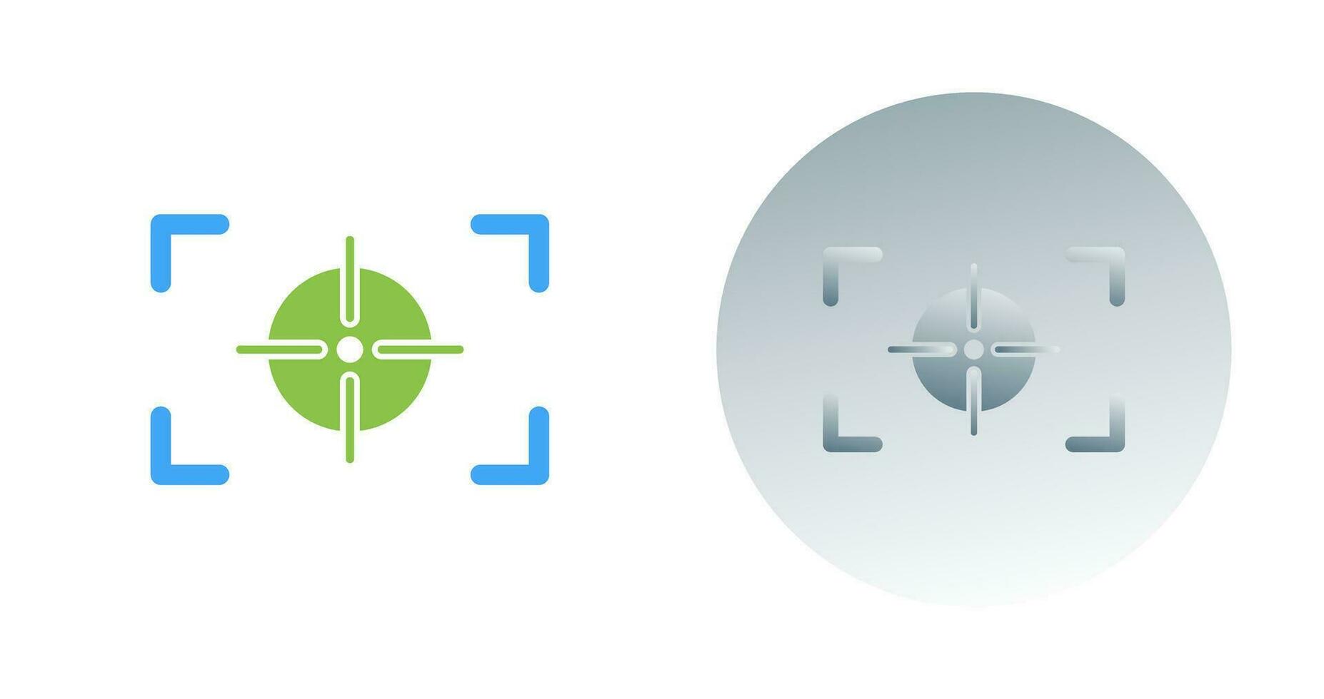 Horizontales Vektorsymbol mit einzigartigem Fokus vektor