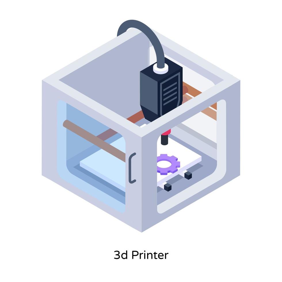 3D-Drucker-Maschine vektor