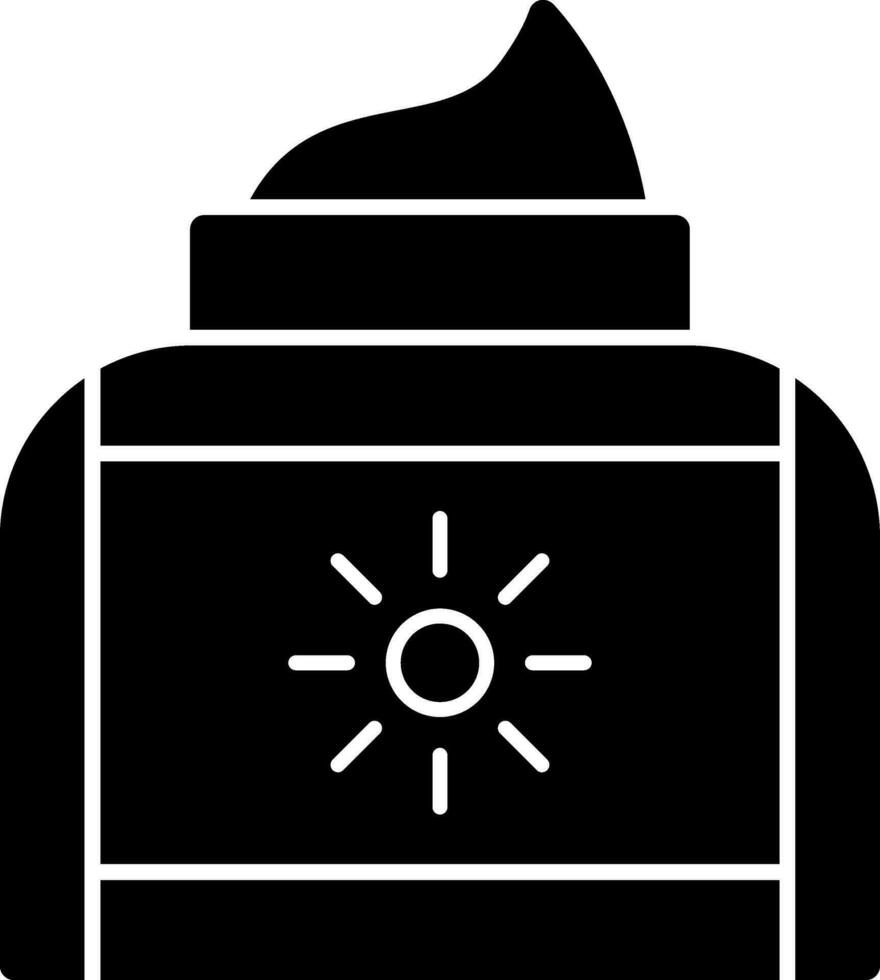 Sonnenschutz-Vektor-Icon-Design vektor