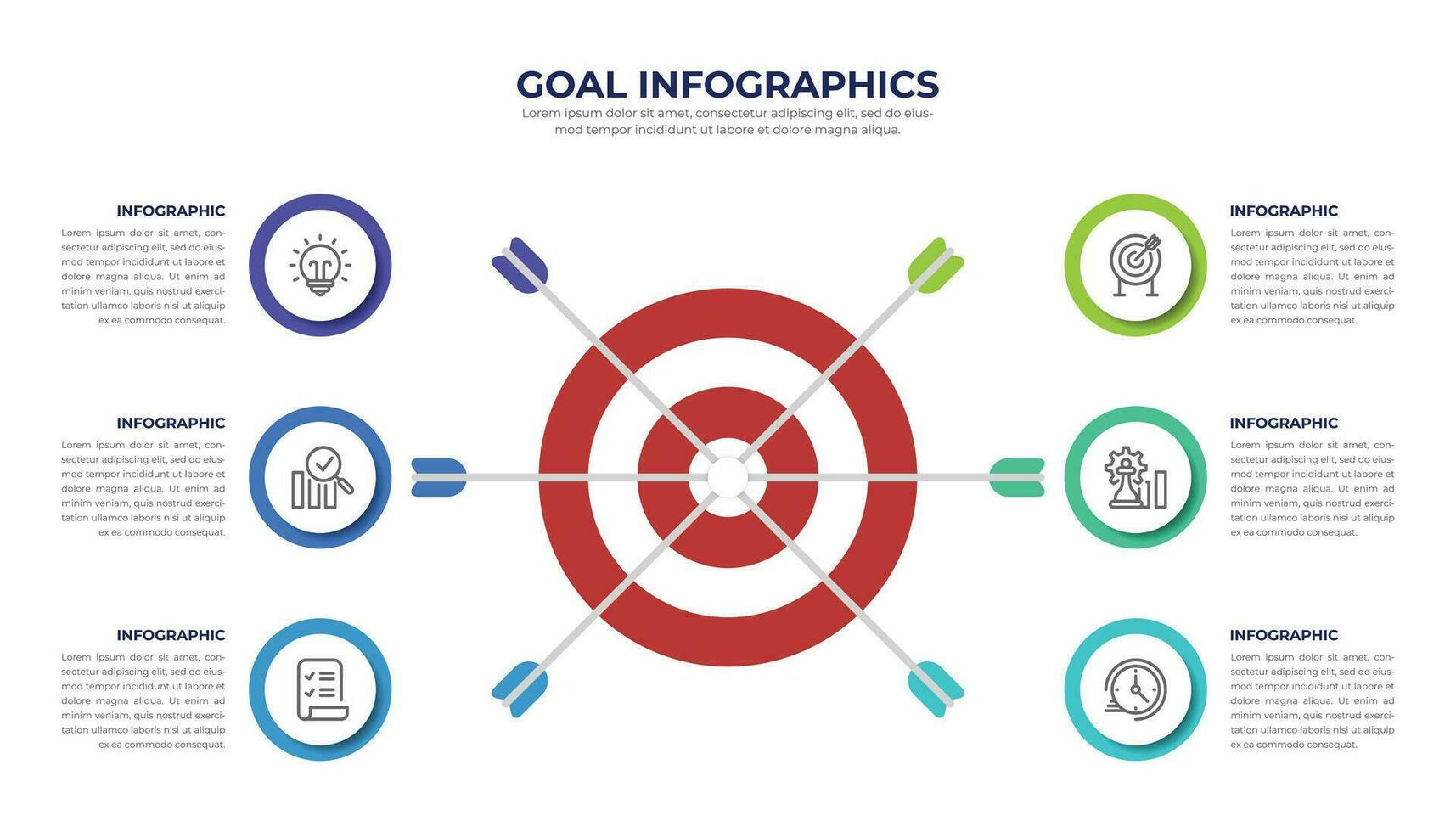 Tor Infografik Vorlage Design vektor