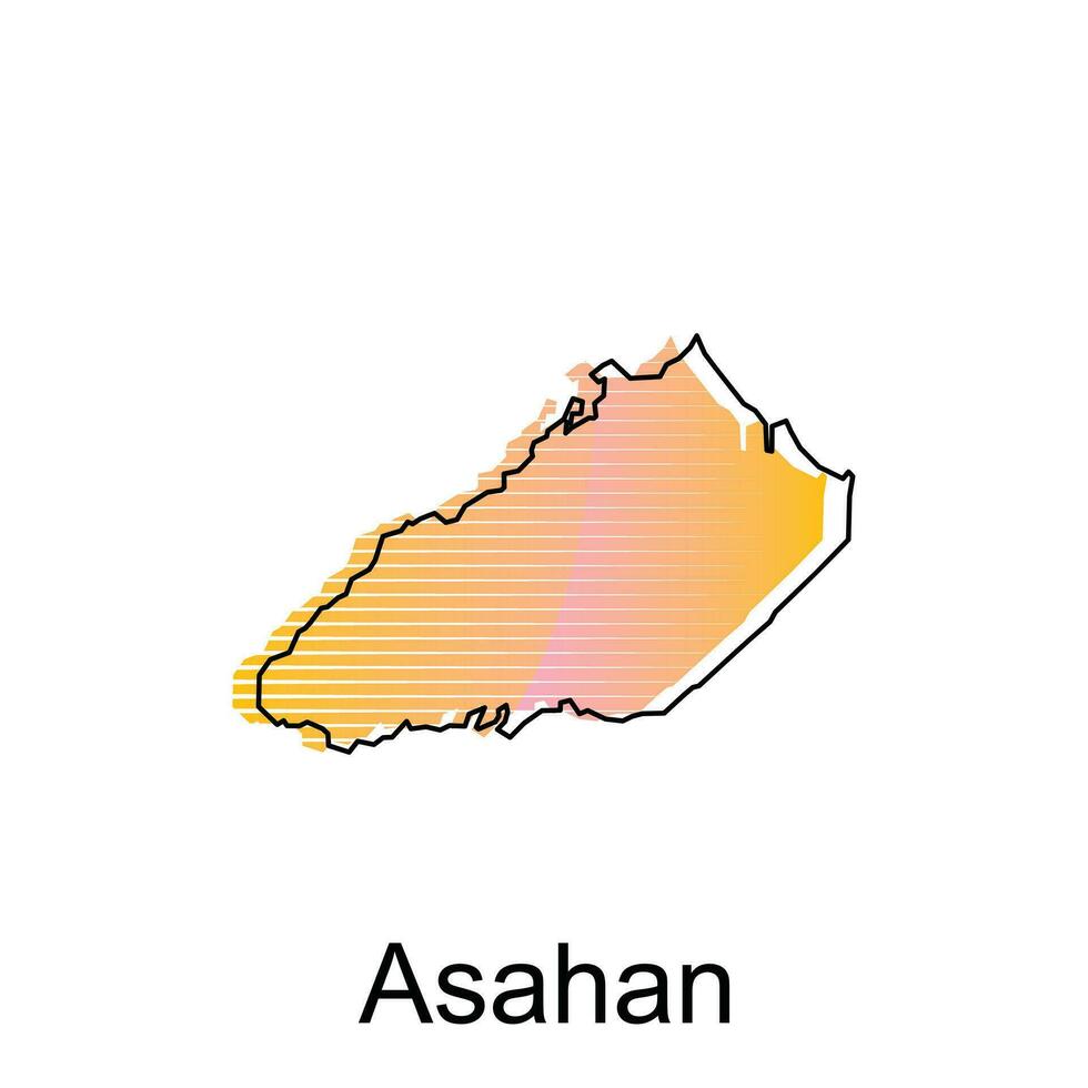Karta stad av asahan logotyp vektor design. abstrakt, mönster begrepp, logotyper, logotyp element för mall.