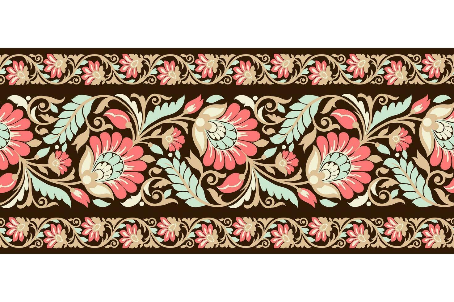 Blumen- Muster nahtlos. Hintergrund nahtlos Muster geometrisch ethnisch Muster Ikat nahtlos Digital Drucken Textil- zum Hintergrund, Teppich, Hintergrund, Kleidung, Batik, Stoff, Drucken Textil. vektor