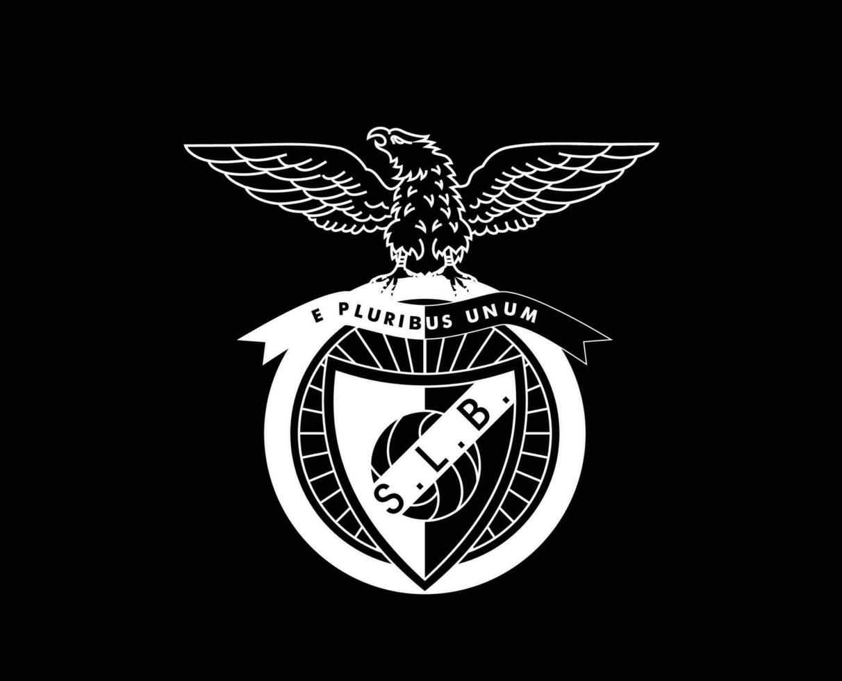 benfica Verein Logo Symbol Weiß Portugal Liga Fußball abstrakt Design Vektor Illustration mit schwarz Hintergrund