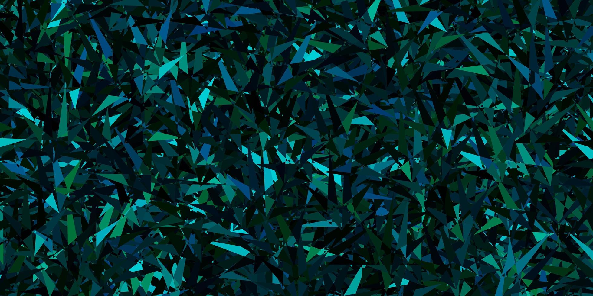 dunkelblaues, grünes Vektormuster mit polygonalem Stil. vektor