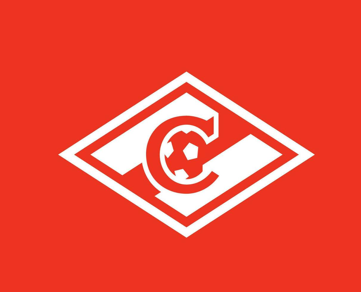 Spartak moskva Logo Verein Symbol Russland Liga Fußball abstrakt Design Vektor Illustration mit rot Hintergrund