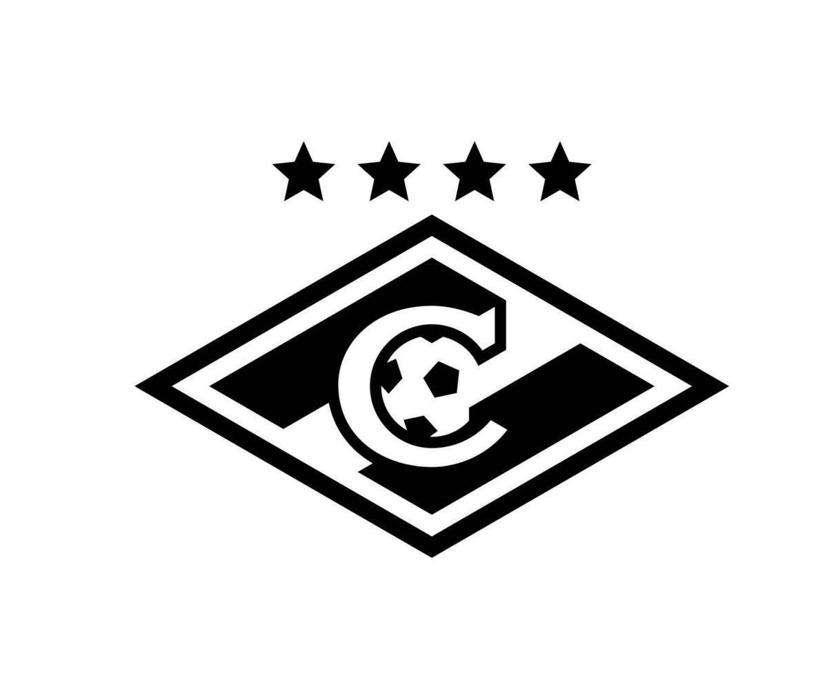 Spartak moskva Verein Logo Symbol schwarz Russland Liga Fußball abstrakt Design Vektor Illustration