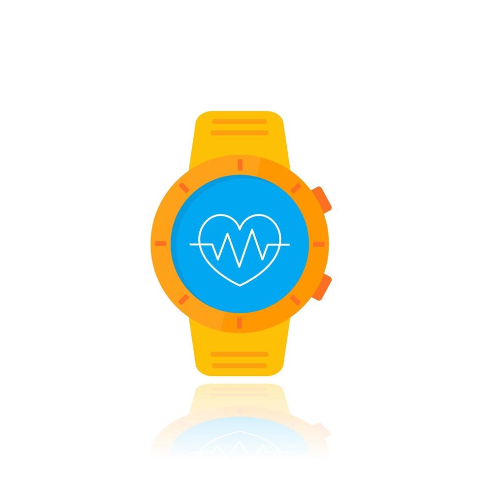 Smartwatch-Vektorillustration, orangefarbene Version vektor