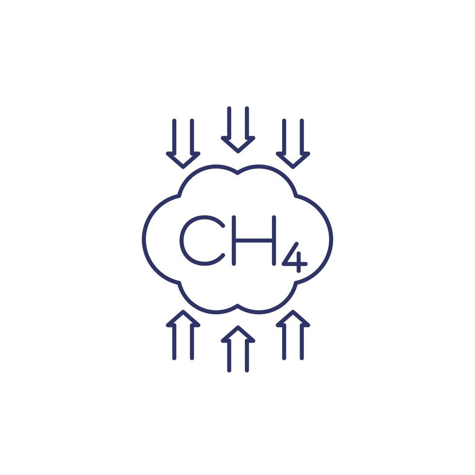 Symbol für die Linie zur Reduzierung der Methanemissionen vektor