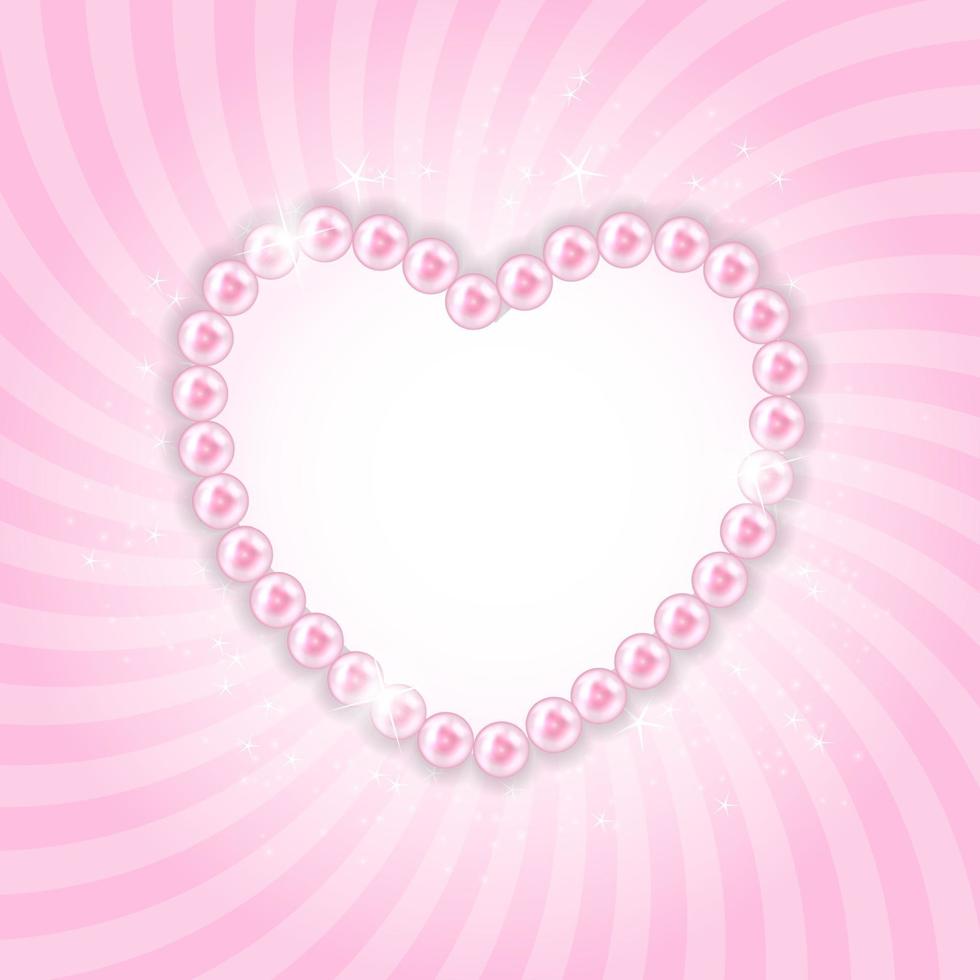 pärla hjärta vektor illustration bakgrund